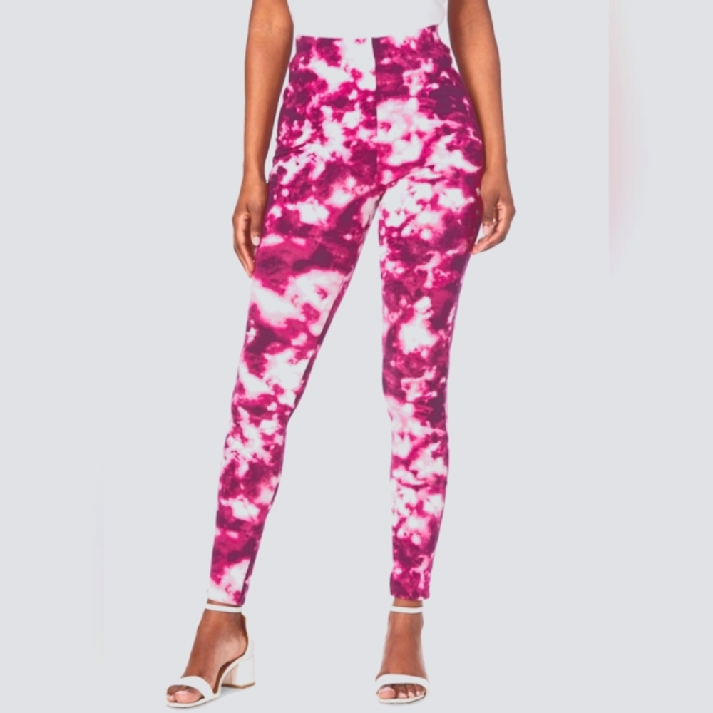 HEART N CRUSH Pink Tie-Dye WOMEN'S LEGGINGS